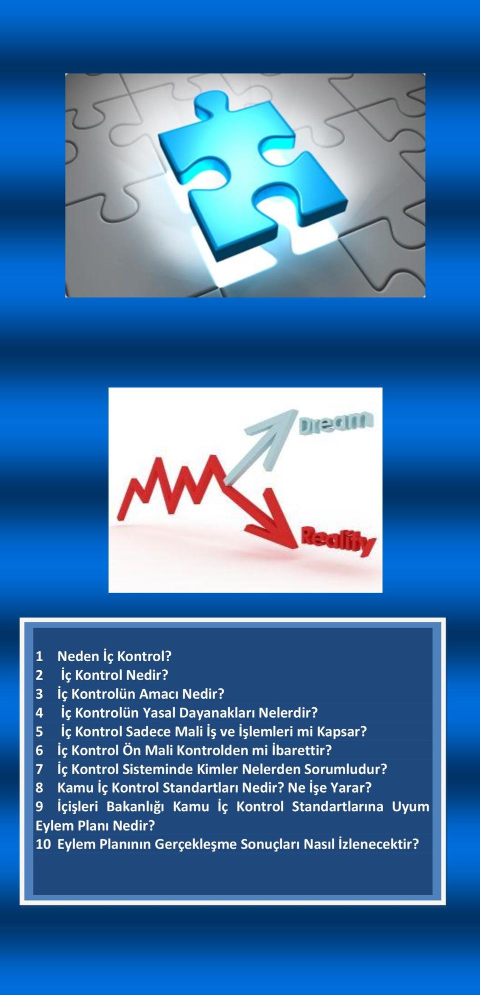 7 İç Kontrol Sisteminde Kimler Nelerden Sorumludur? 8 Kamu İç Kontrol Standartları Nedir? Ne İşe Yarar?