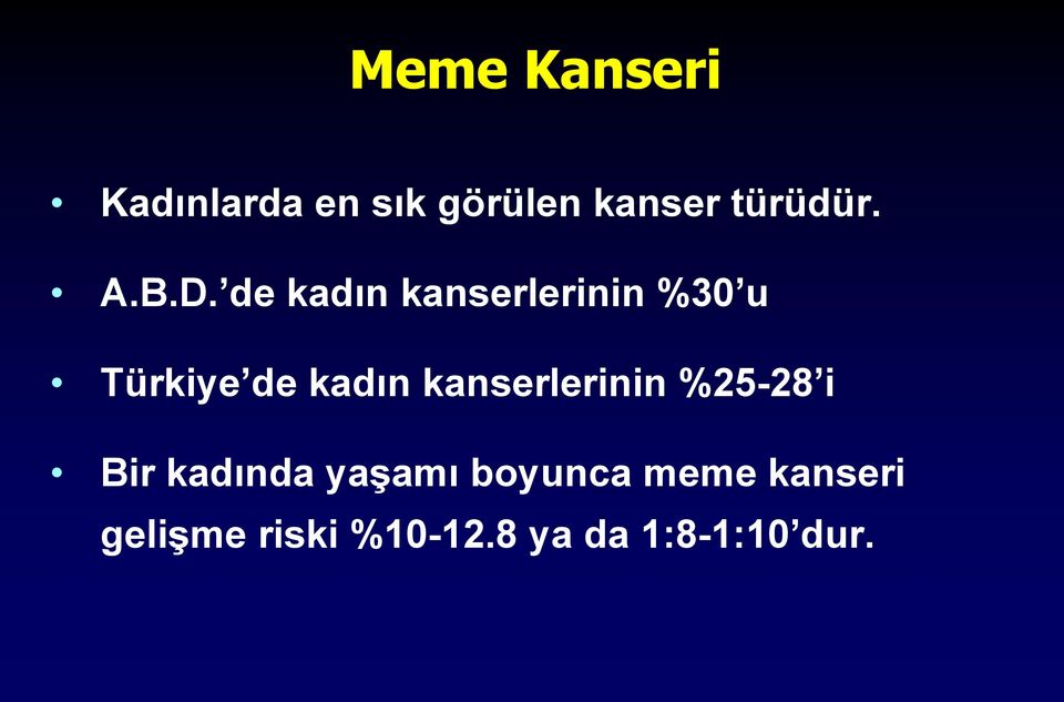 de kadın kanserlerinin %30 u Türkiye de kadın