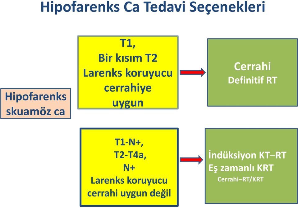 Definitif RT T1-N+, T2-T4a, N+ Larenks koruyucu cerrahi