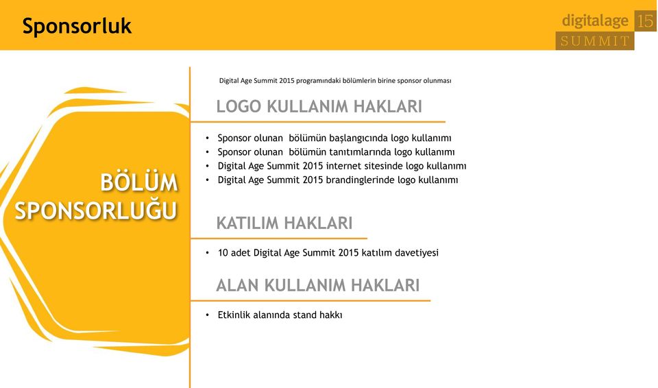 Summit 2015 internet sitesinde logo kullanımı Digital Age Summit 2015 brandinglerinde logo kullanımı KATILIM