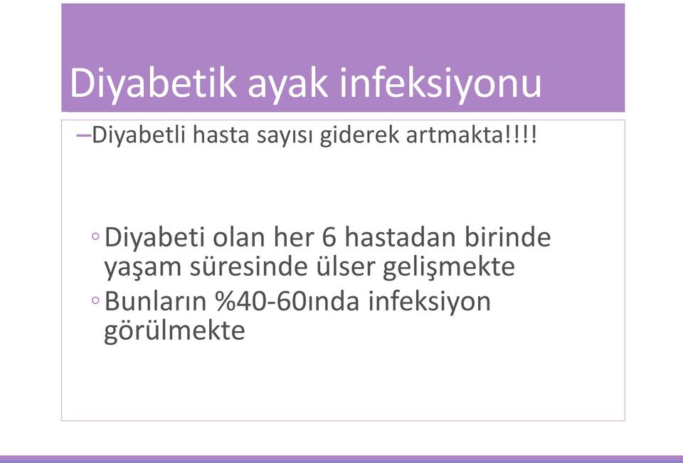 !!! Diyabeti olan her 6 hastadan birinde