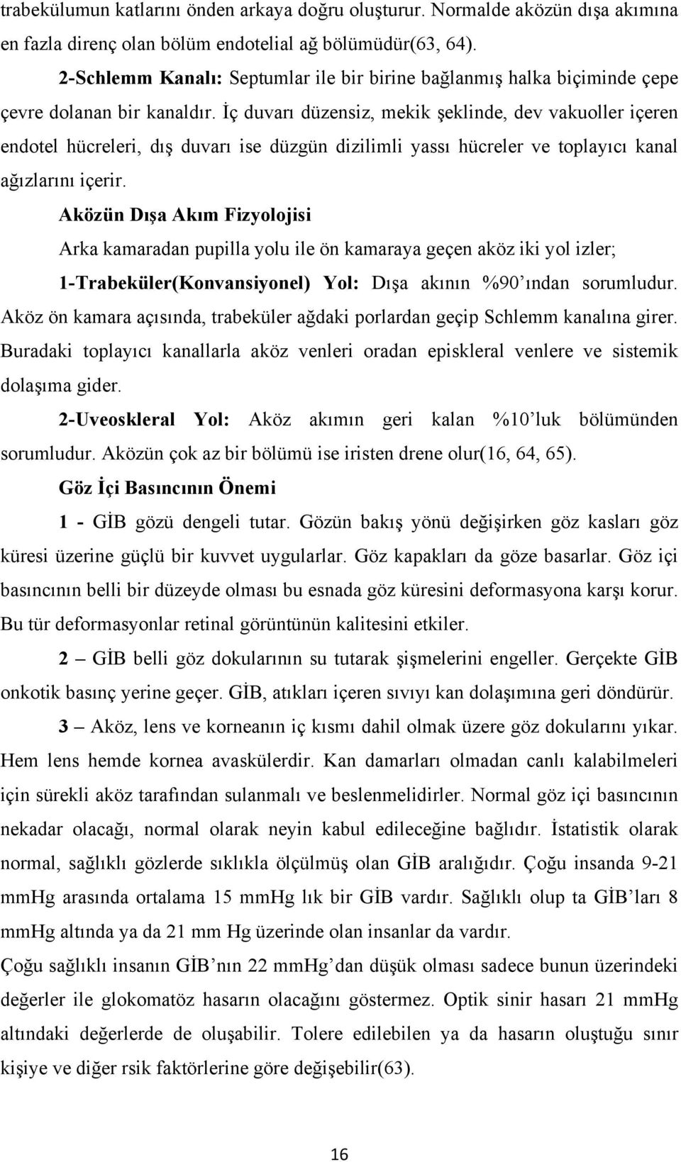 İç duvarı düzensiz, mekik şeklinde, dev vakuoller içeren endotel hücreleri, dış duvarı ise düzgün dizilimli yassı hücreler ve toplayıcı kanal ağızlarını içerir.