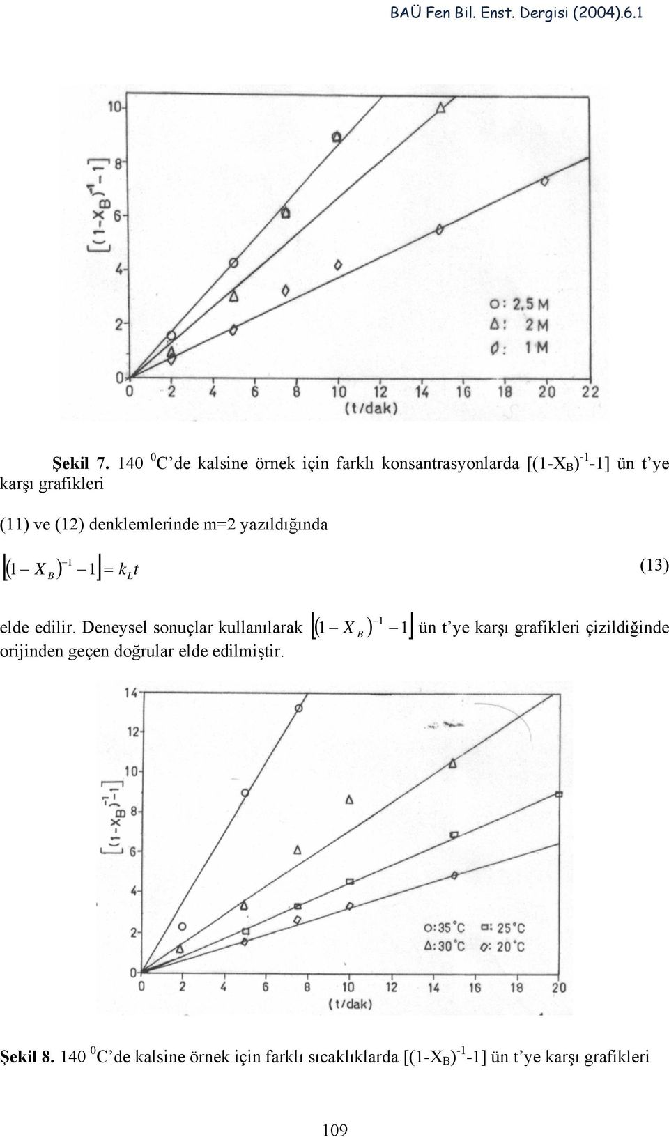 (12) denklemlerinde m=2 yazıldığında [( 1 X ) 1] k t 1 (13) = L [ 1] 1 elde edilir.