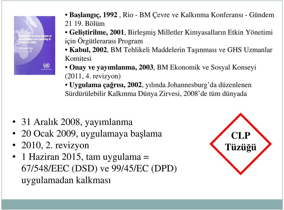 GHS Uzmanlar Komitesi Onay ve yayımlanma, 2003, BM Ekonomik ve Sosyal Konseyi (2011, 4.