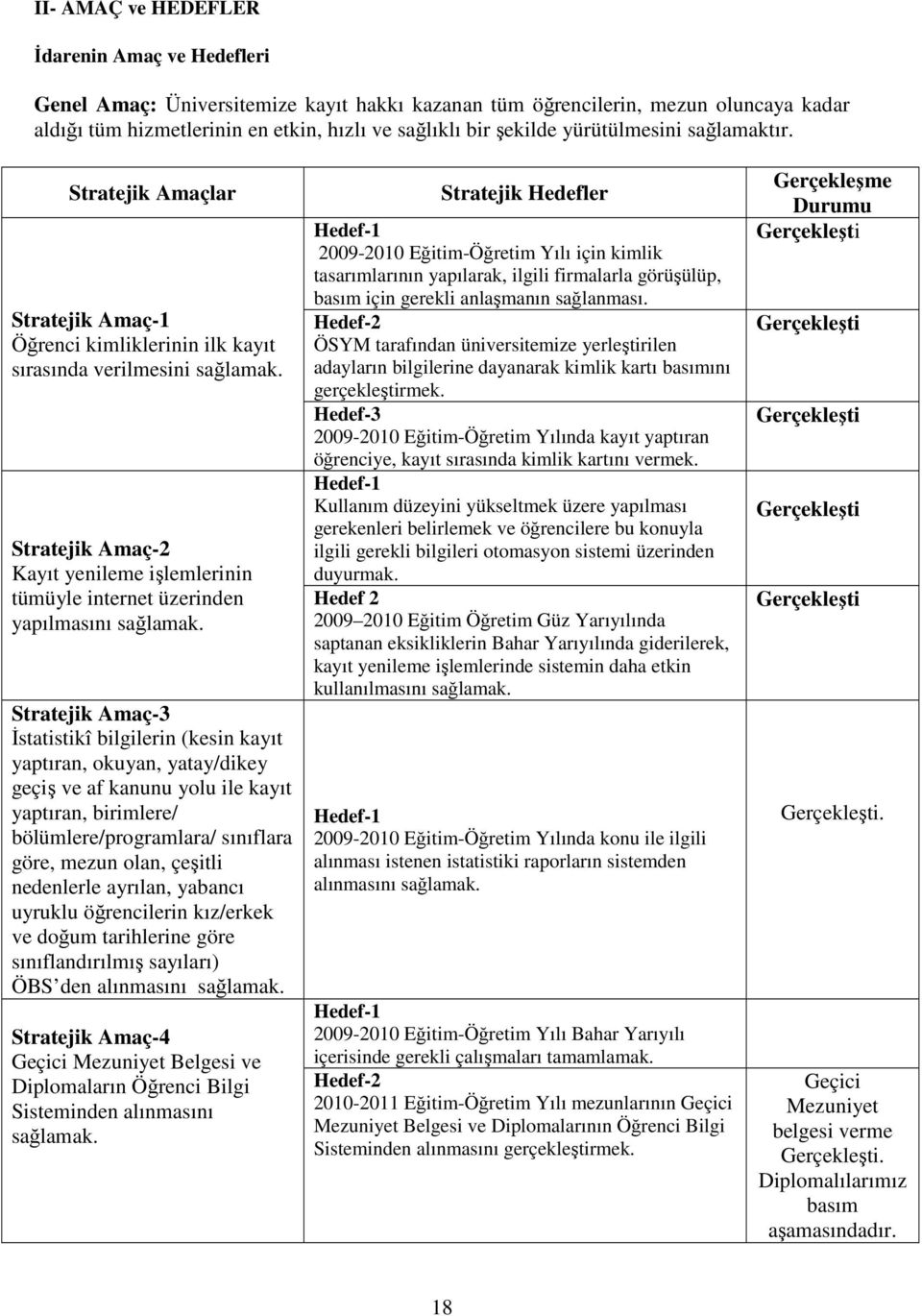 Stratejik Amaç-2 Kayıt yenileme işlemlerinin tümüyle internet üzerinden yapılmasını sağlamak.