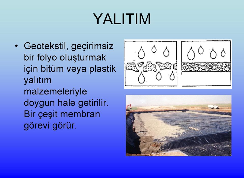 yalıtım malzemeleriyle doygun hale