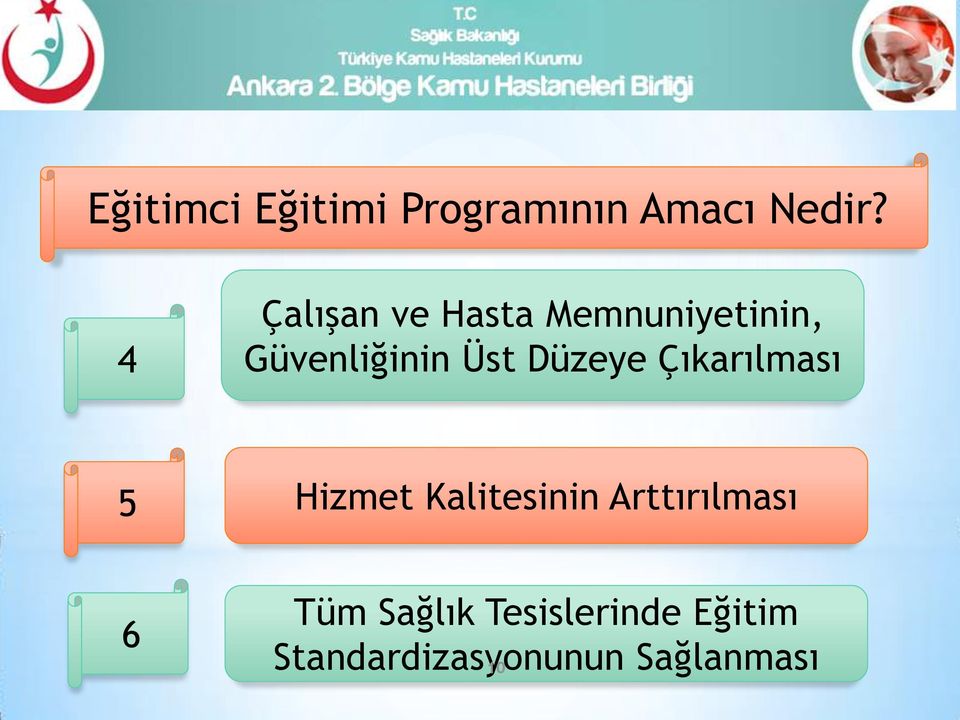 Düzeye Çıkarılması 5 Hizmet Kalitesinin Arttırılması