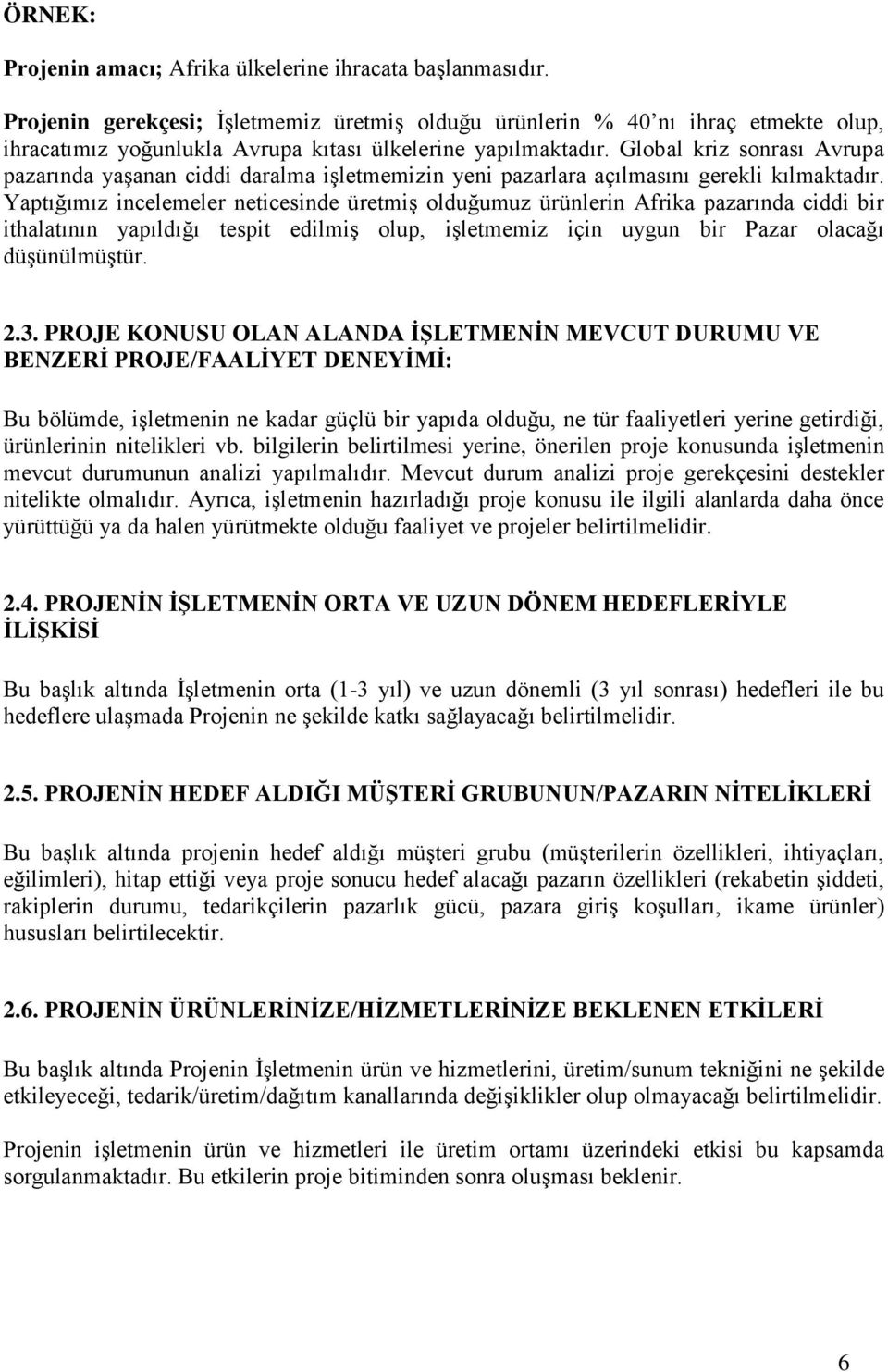 Global kriz sonrası Avrupa pazarında yaşanan ciddi daralma işletmemizin yeni pazarlara açılmasını gerekli kılmaktadır.