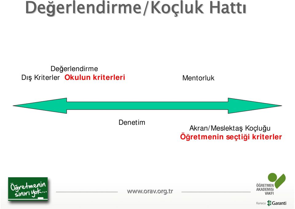 kriterleri Mentorluk Denetim