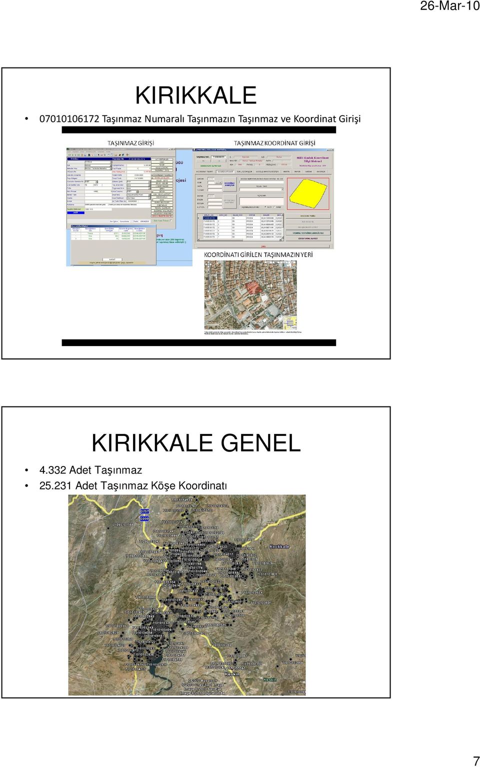 Koordinat Girişi KIRIKKALE GENEL 4.