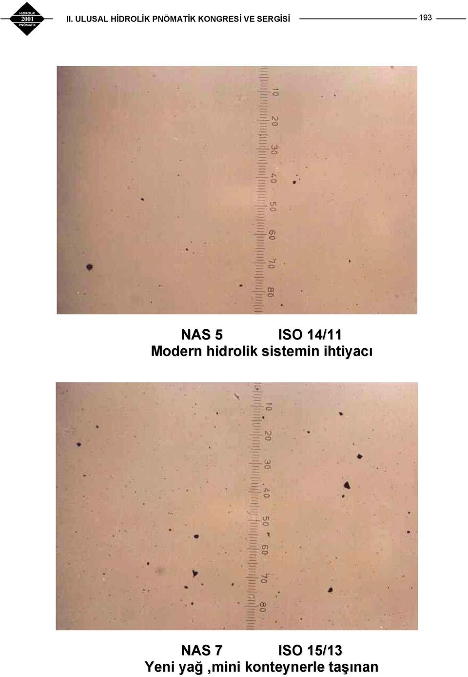 ihtiyacı NAS 7 ISO 15/13