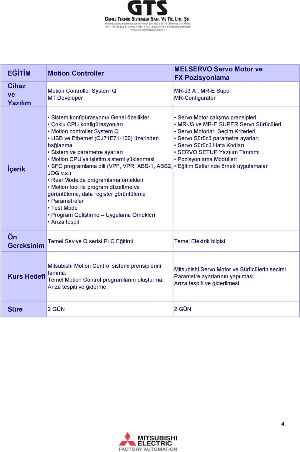 ayarları bağlanma Servo Sürücü Hata Kodları Sistem parametre ayarları SERVO SETUP Tanıtımı Motion CPU ya işletim sistemi yüklenmesi Pozisyonlama Modülleri SFC programlama dili (VPF, VPR, ABS-1, ABS2,