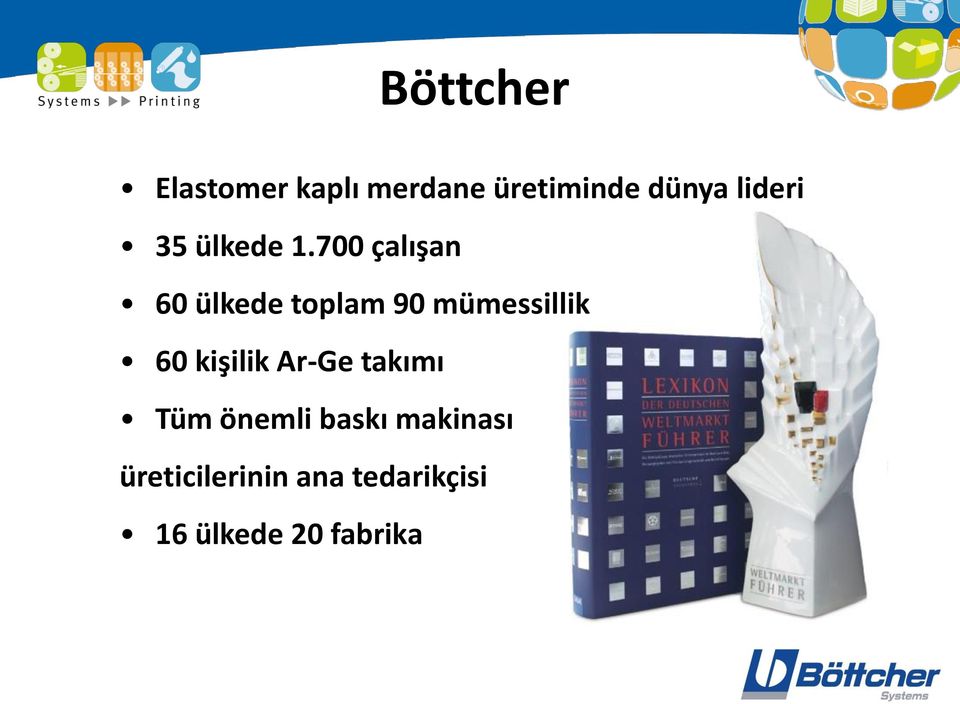 700 çalışan 60 ülkede toplam 90 mümessillik 60