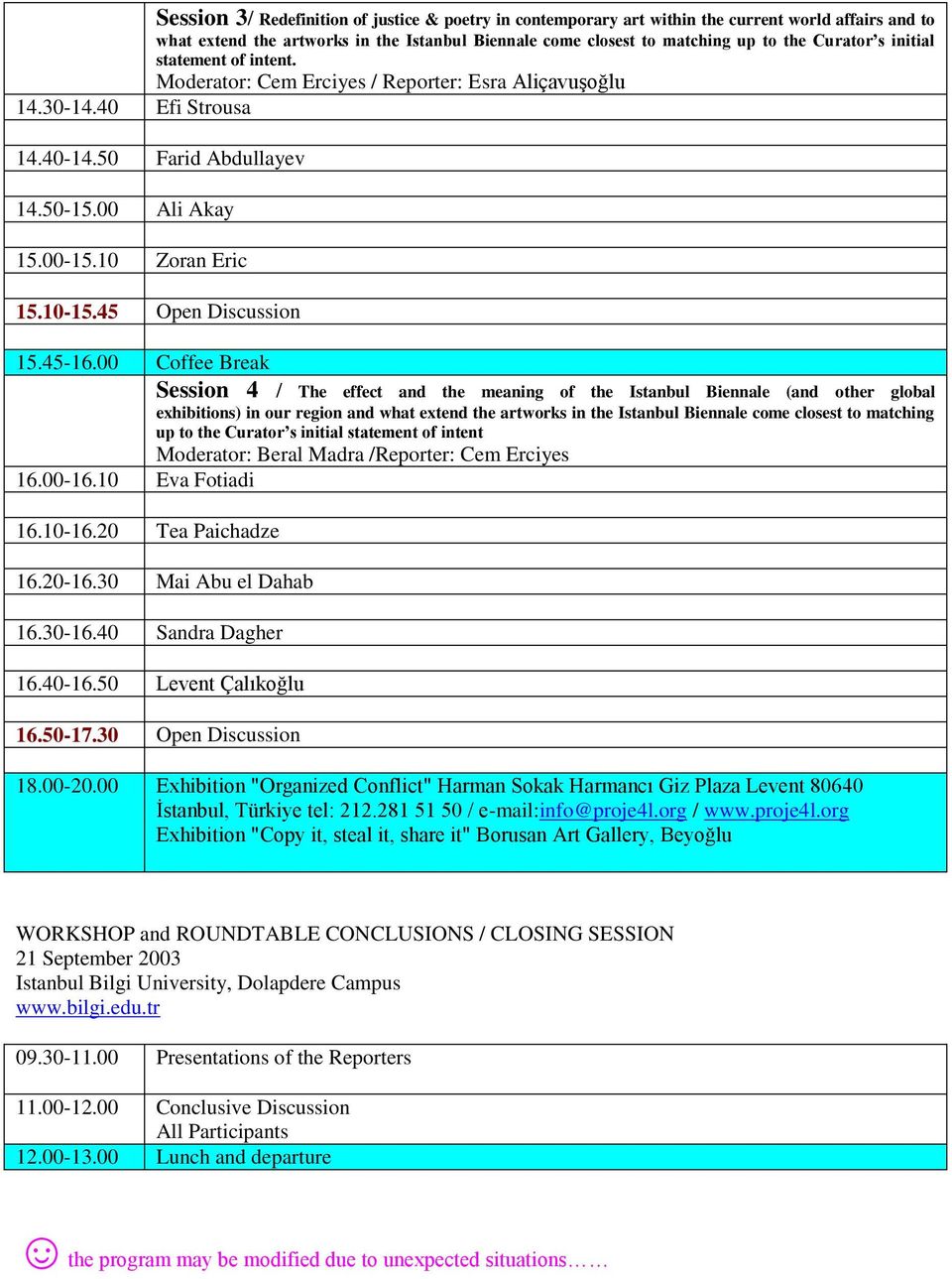 45 Open Discussion 15.45-16.