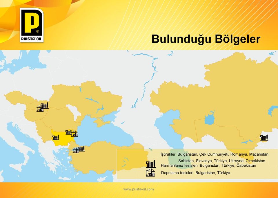 Türkiye, Ukrayna, Özbekistan Harmanlama tesisleri: