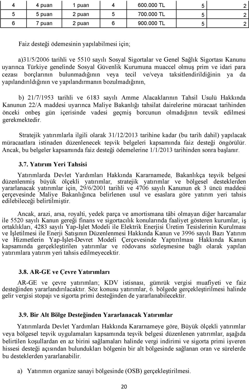 muaccel olmuş prim ve idari para cezası borçlarının bulunmadığının veya tecil ve/veya taksitlendirildiğinin ya da yapılandırıldığının ve yapılandırmanın bozulmadığının, b) 21/7/1953 tarihli ve 6183