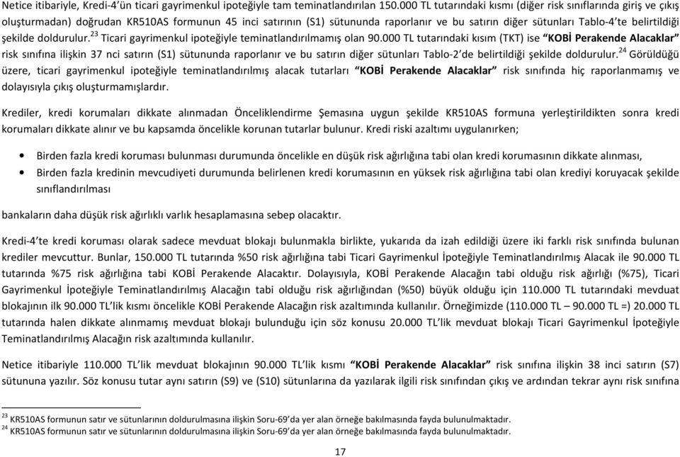 doldurulur. 23 Tcar gayrmenkul poteğyle temnatlandırılmamış olan 90.