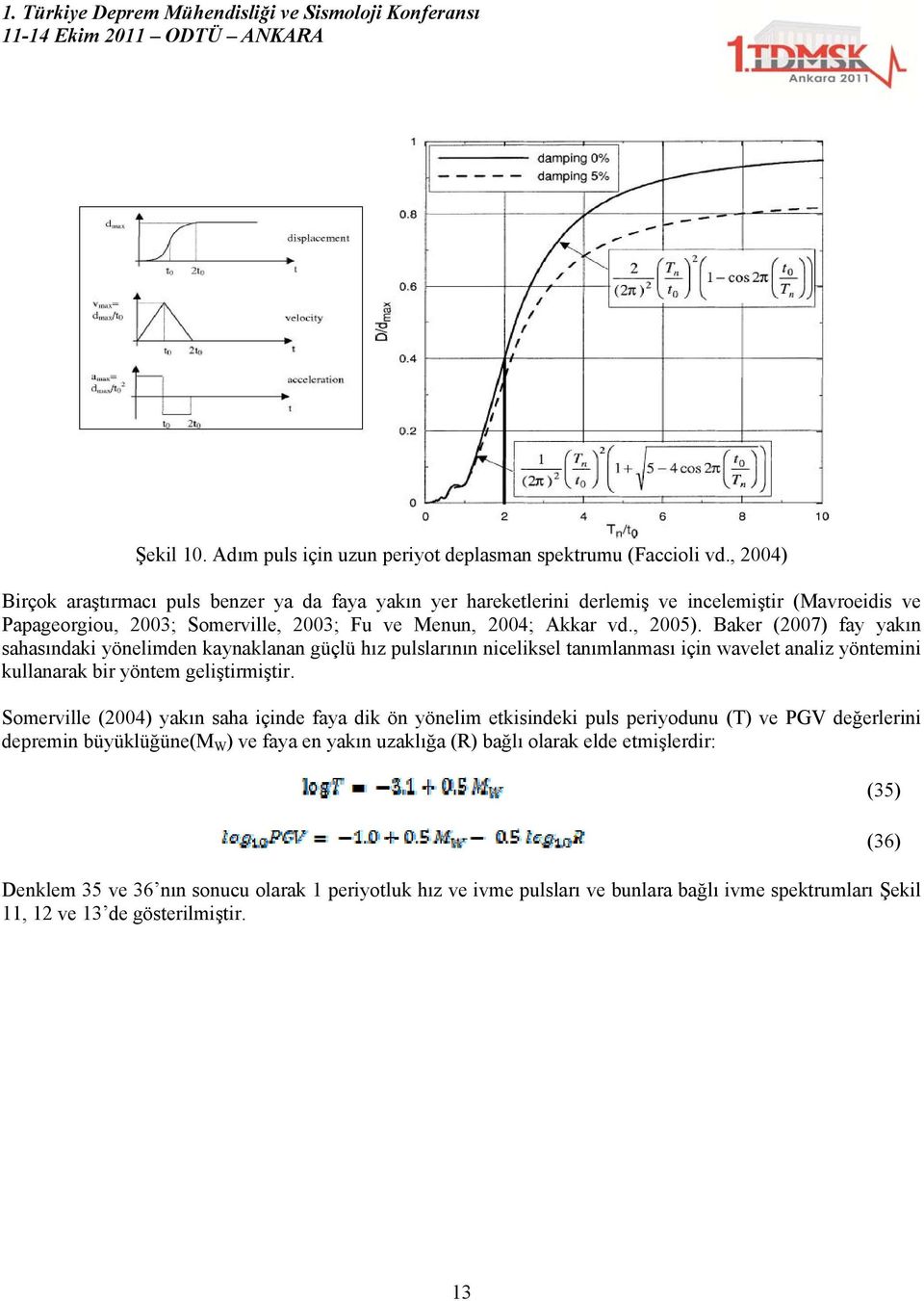 Baker (2007) fay yakın sahasındaki yönelimden kaynaklanan güçlü hız pulslarının niceliksel tanımlanması için wavelet analiz yöntemini kullanarak bir yöntem geliştirmiştir.
