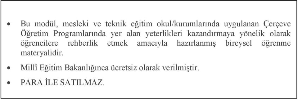 öğrencilere rehberlik etmek amacıyla hazırlanmış bireysel öğrenme