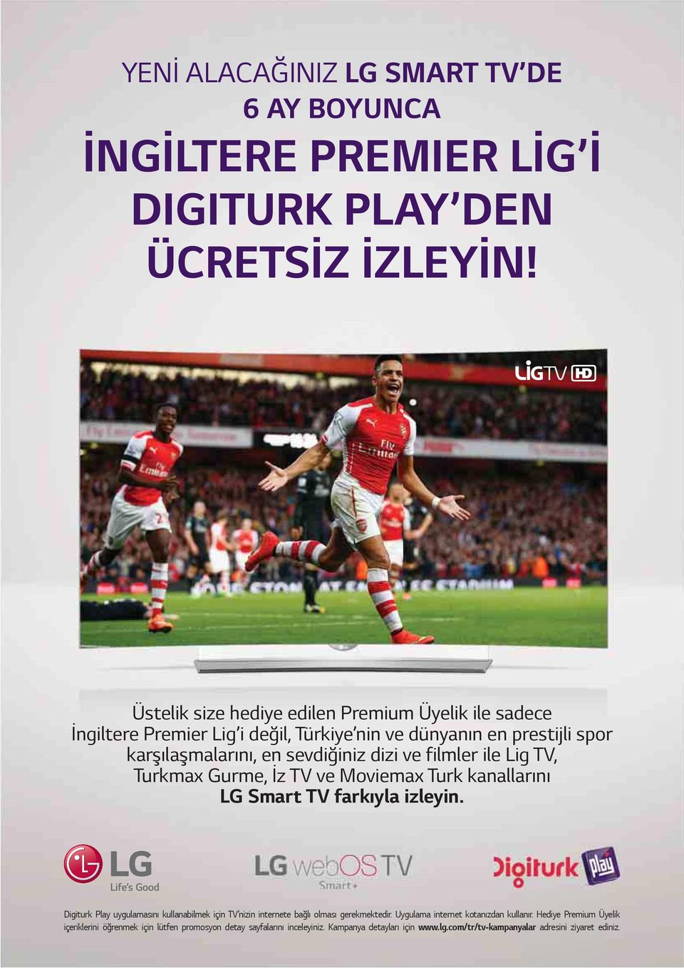 filmler ile Lig TV, Turkmax Gurme, İz TV ve Moviemax Turk kanallarını LG Smart TV farkıyla izleyin.
