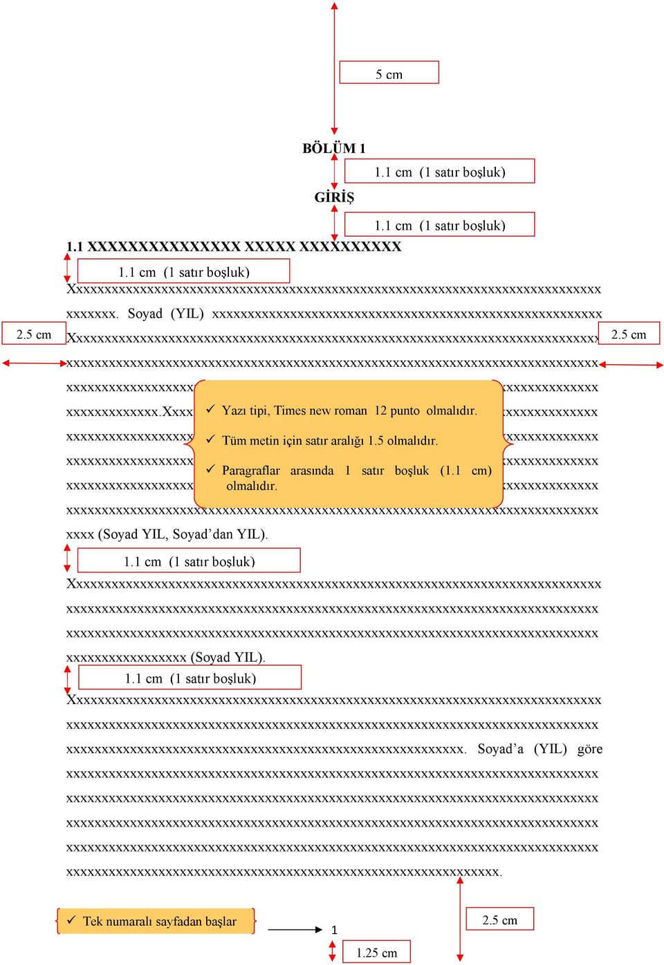 xxxxxxxxxxxxxxxxxxxxxxxxxxxxxxxxxxxxxxxxxxxxxxxxxxxxxxxxxxxxx Yazı tipi, Times new roman 12 punto olmalıdır. Tüm metin için satır aralığı 1.5 olmalıdır. Paragraflar arasında 1 satır boşluk ( 1.