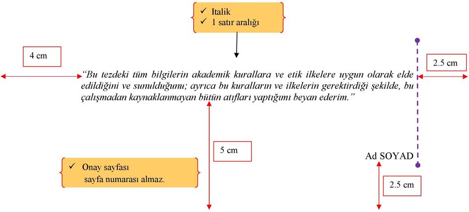 kuralların ve ilkelerin gerektirdiği şekilde, bu çalışmadan kaynaklanmayan