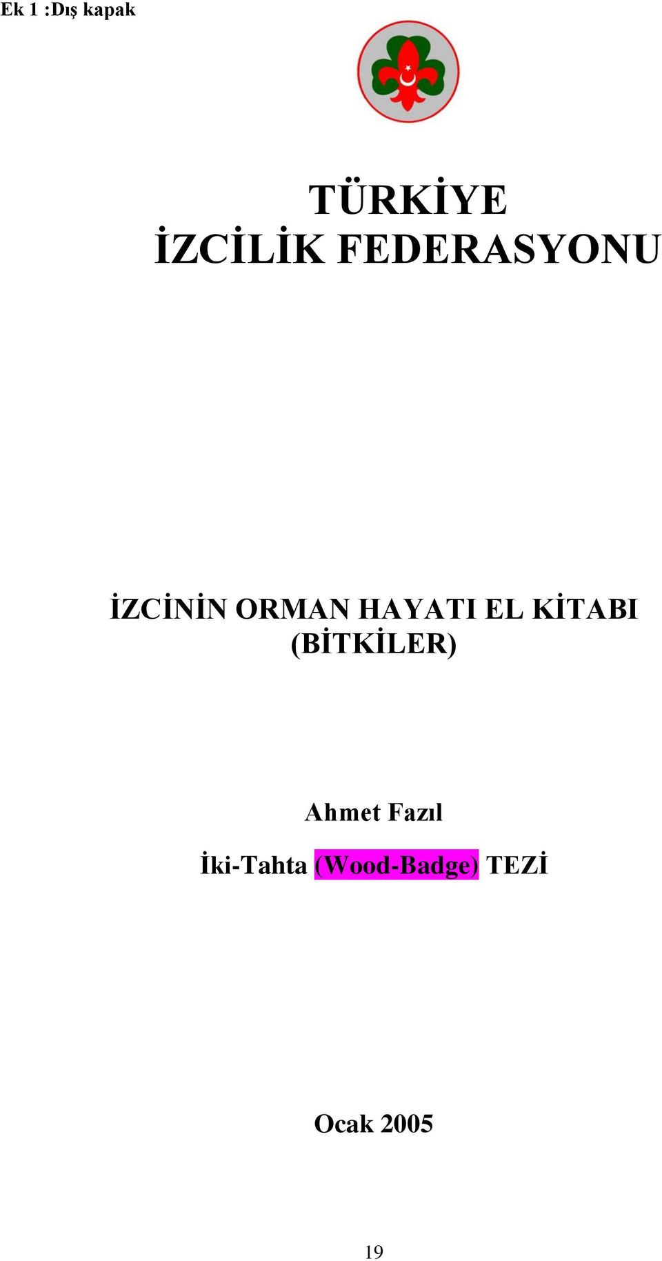 EL KİTABI (BİTKİLER) Ahmet Fazıl