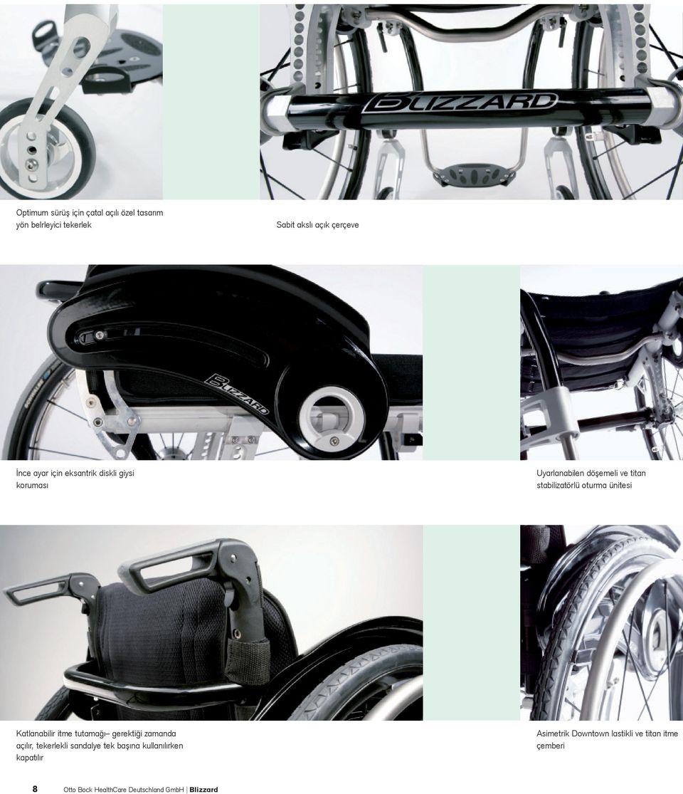 ünitesi Katlanabilir itme tutamağı gerektiği zamanda açılır, tekerlekli sandalye tek başına