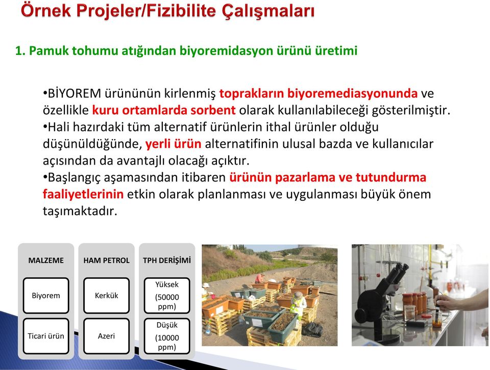 Hali hazırdaki tüm alternatif ürünlerin ithal ürünler olduğu düşünüldüğünde, yerli ürün alternatifinin ulusal bazda ve kullanıcılar açısından da