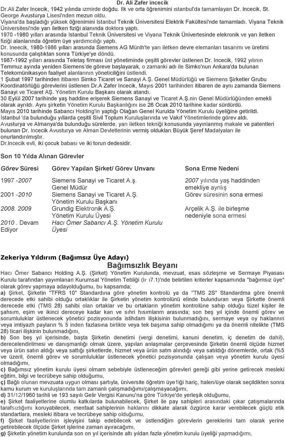 1970-1980 yılları arasında Istanbul Teknik Üniversitesi ve Viyana Teknik Ünivertesinde elekronik ve yarı iletken fiziği alanlarında öğretim üye yardımcılığı yaptı. Dr.