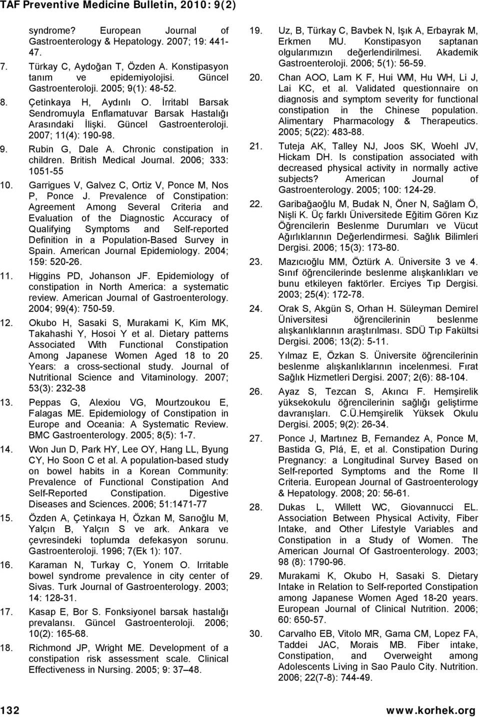 British Medical Journal. 2006; 333: 1051-55 10. Garrigues V, Galvez C, Ortiz V, Ponce M, Nos P, Ponce J.