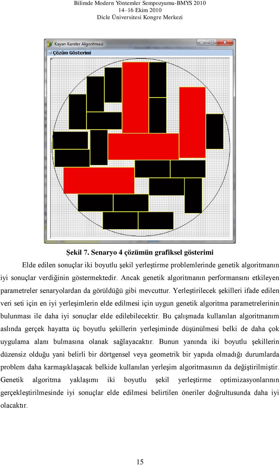 Yerleştrlecek şekller fade edlen ver set çn en y yerleşmlern elde edlmes çn uygun genetk algortma parametrelernn bulunması le daha y sonuçlar elde edleblecektr.