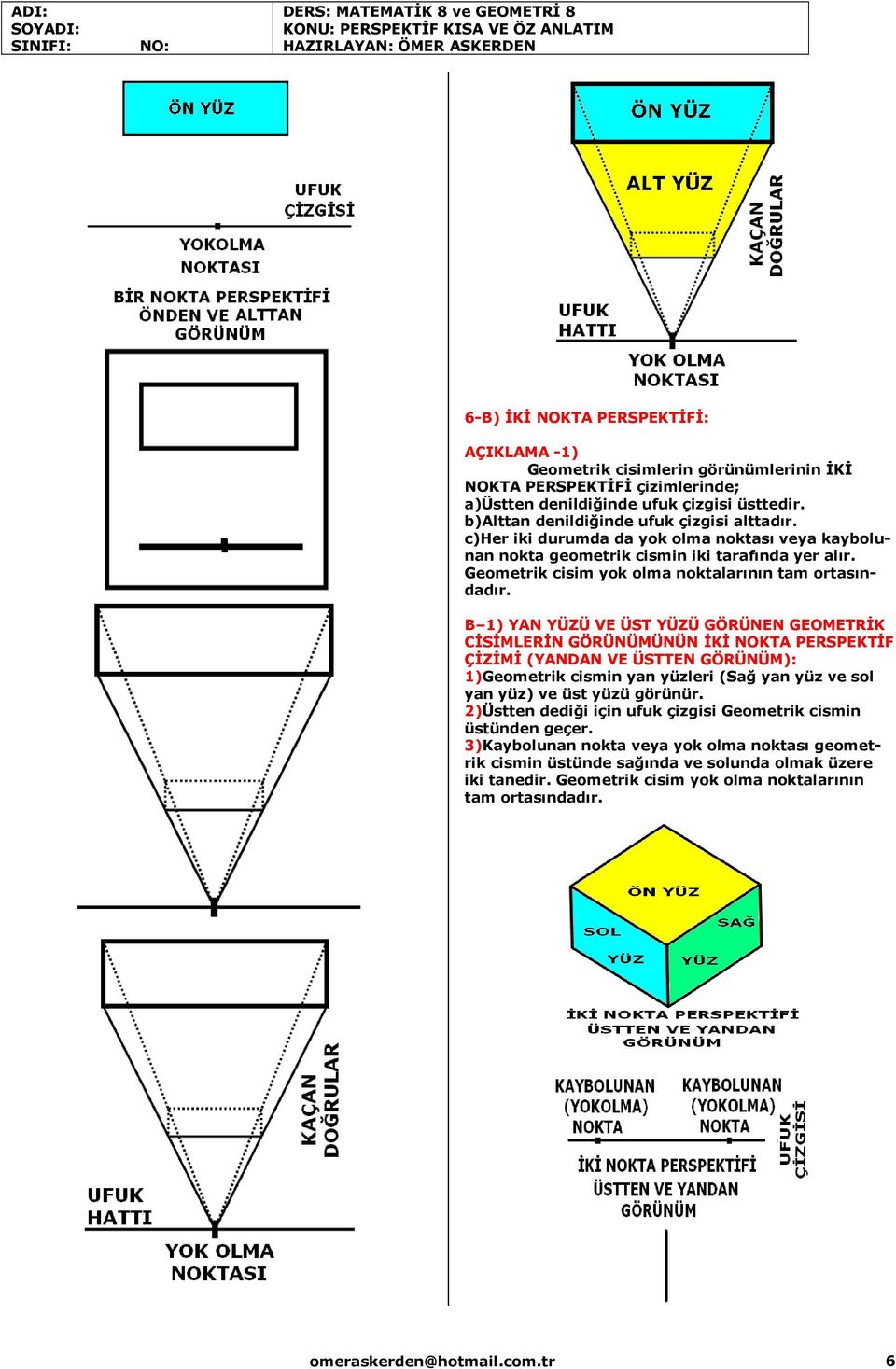 Geometrik cisim yok olma noktalarının tam ortasındadır.