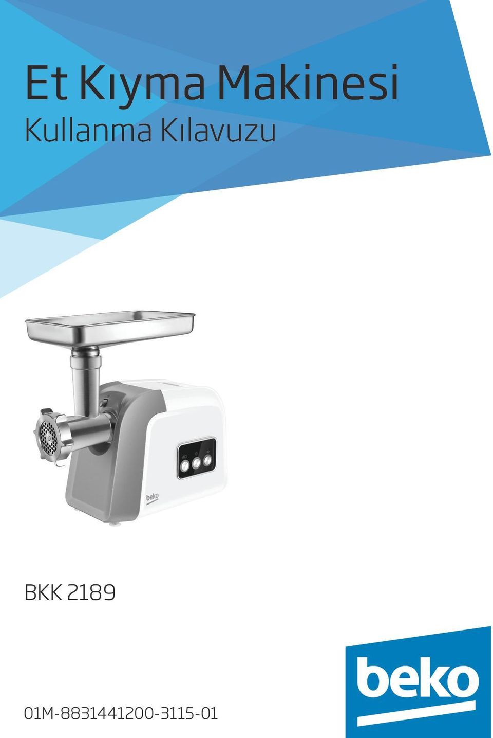Et Kıyma Makinesi. Kullanma Kılavuzu BKK M - PDF Free Download