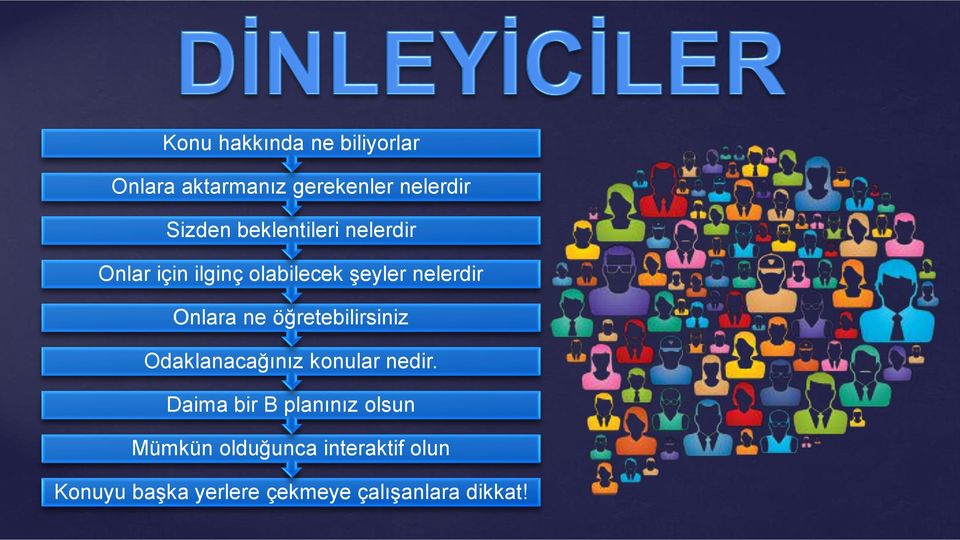 öğretebilirsiniz Odaklanacağınız konular nedir.