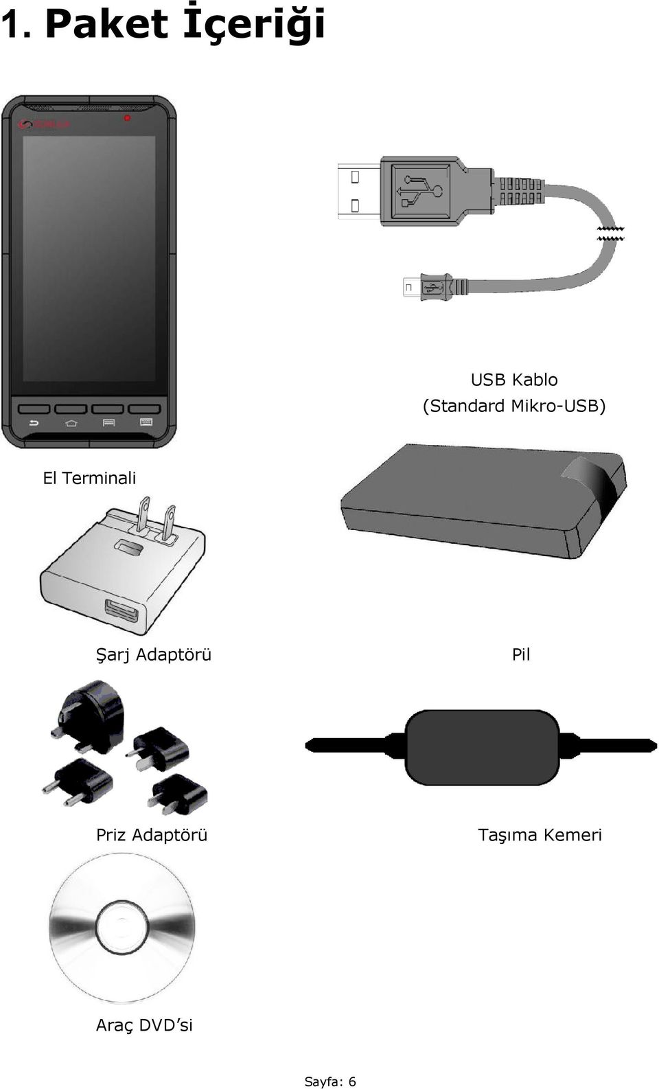 Terminali Şarj Adaptörü Pil