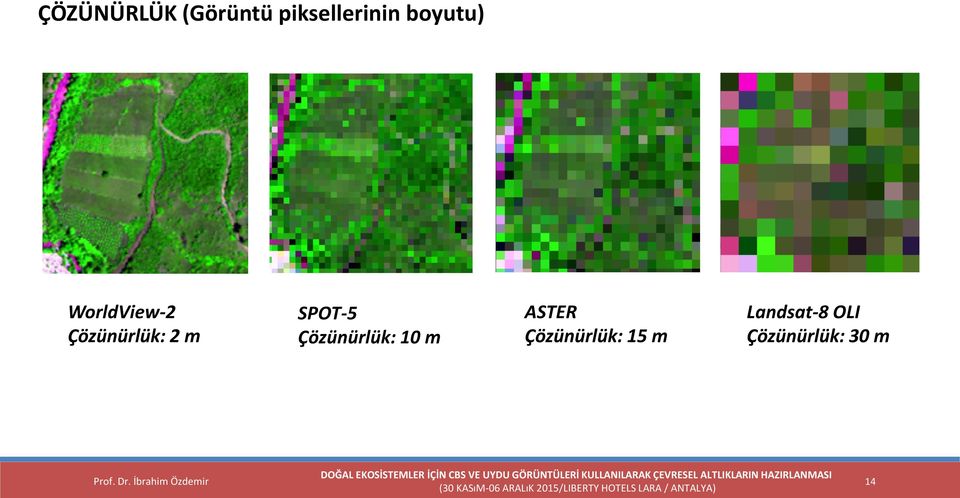 SPOT-5 Çözünürlük: 10 m ASTER