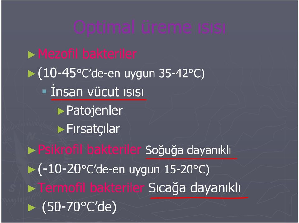 Psikrofil bakteriler Soğuğa dayanıklı (-10-20 C de-en