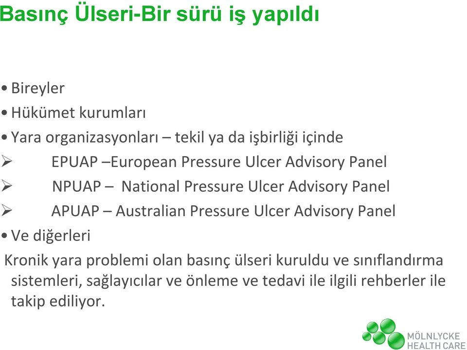 Panel APUAP Australian Pressure Ulcer Advisory Panel Ve diğerleri Kronik yara problemi olan basınç