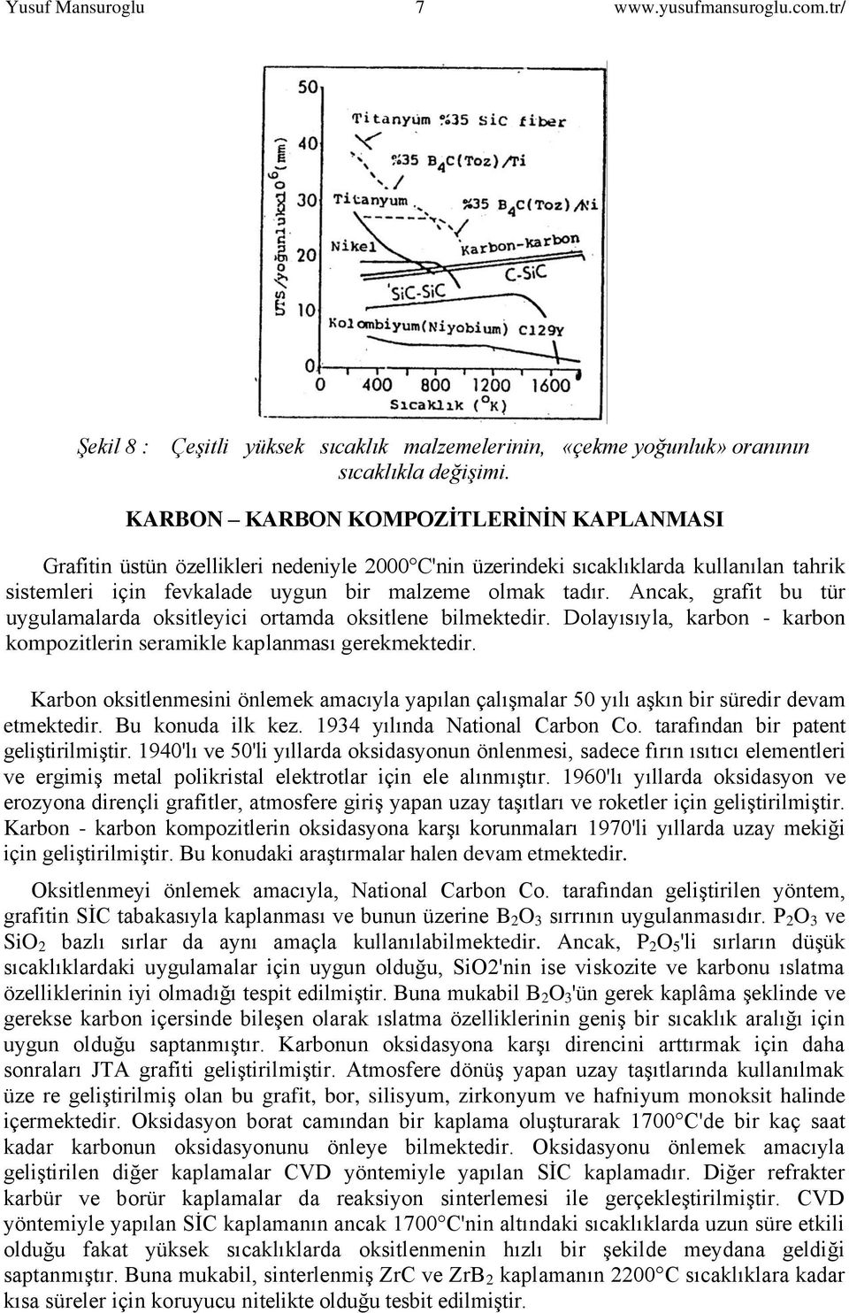 Ancak, grafit bu tür uygulamalarda oksitleyici ortamda oksitlene bilmektedir. Dolayısıyla, karbon - karbon kompozitlerin seramikle kaplanması gerekmektedir.