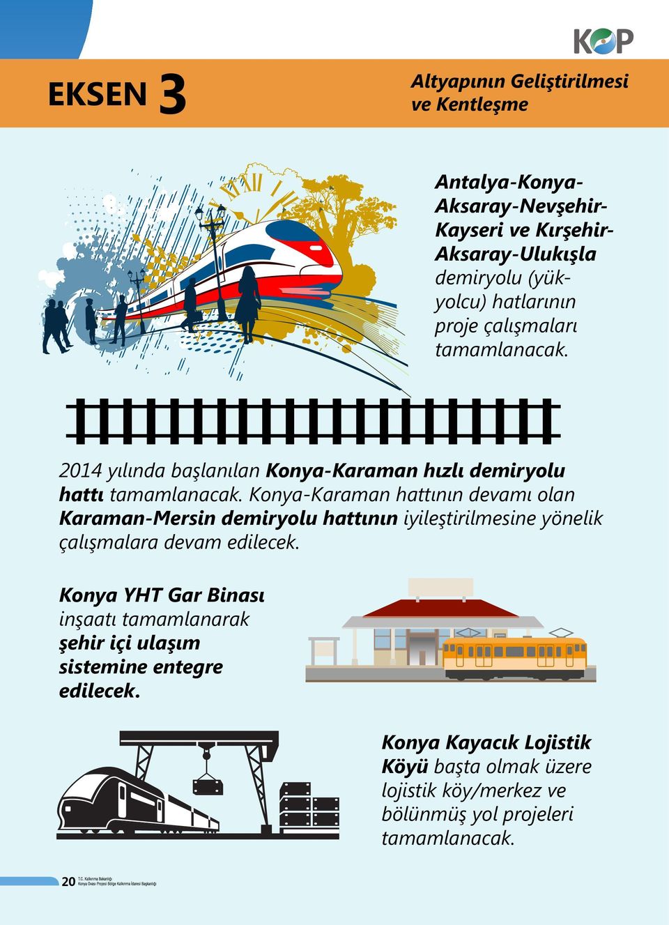 Konya-Karaman hattının devamı olan Karaman-Mersin demiryolu hattının iyileştirilmesine yönelik çalışmalara devam edilecek.
