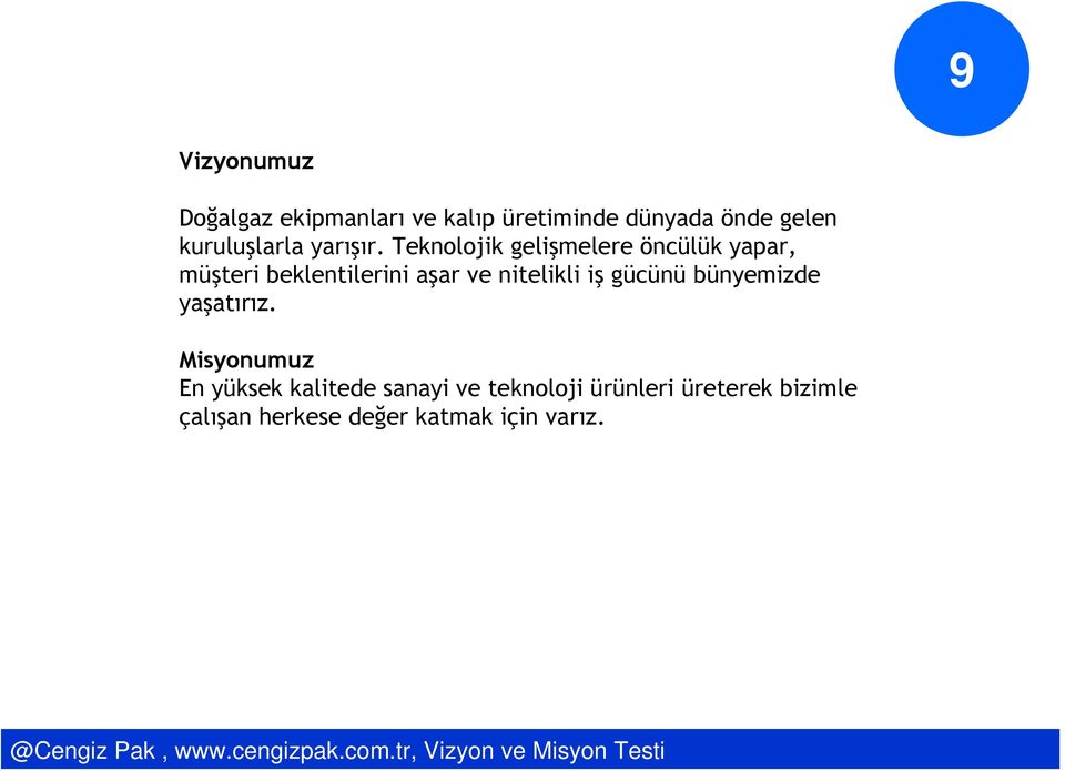 Teknolojik gelişmelere öncülük yapar, müşteri beklentilerini aşar ve nitelikli