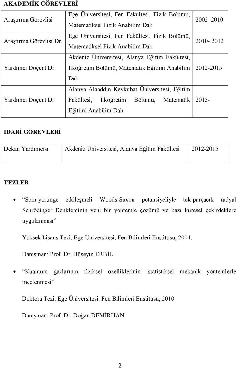 İlköğretim Bölümü, Matematik Eğitimi Anabilim Dalı Alanya Alaaddin Keykubat Üniversitesi, Eğitim Yardımcı Doçent Dr.