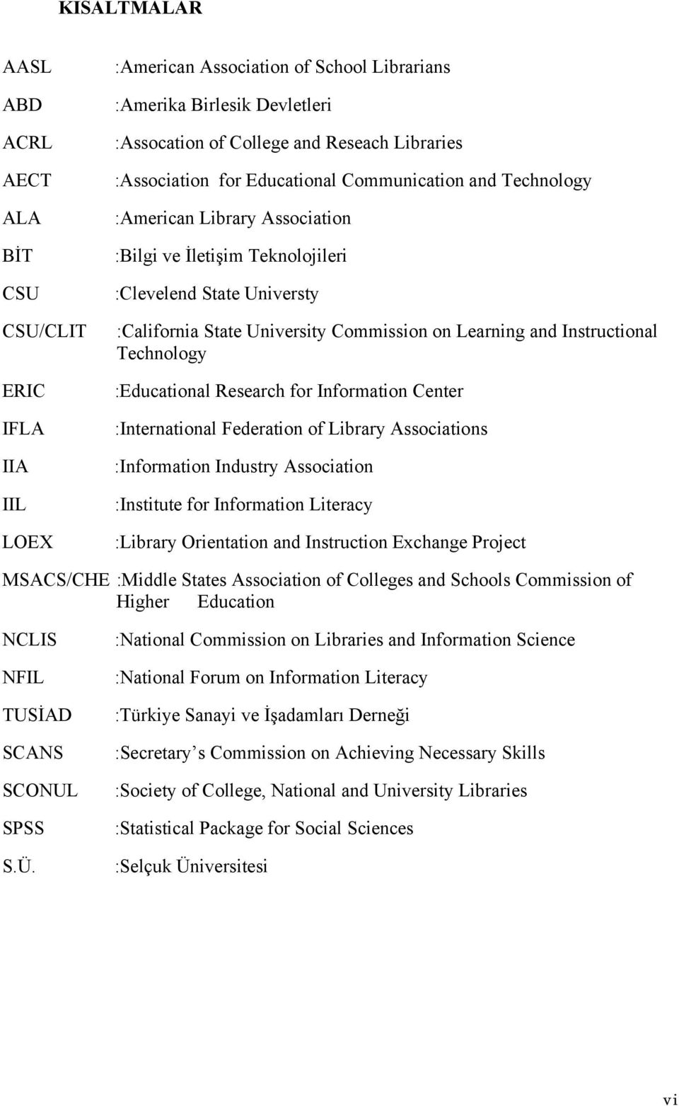 and Instructional Technology :Educational Research for Information Center :International Federation of Library Associations :Information Industry Association :Institute for Information Literacy