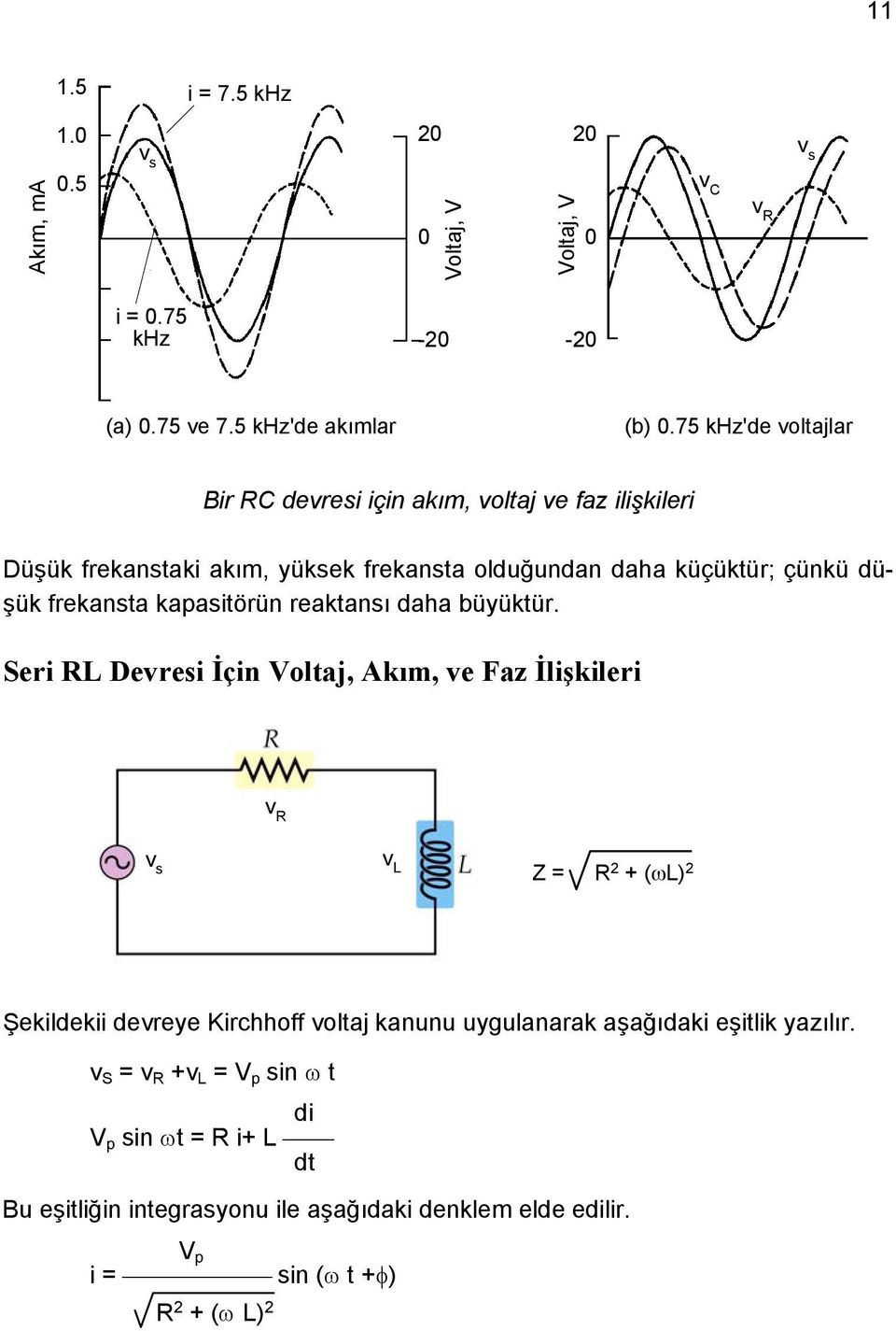 düşük frekansta kapasitörün reaktansı daha büyüktür.