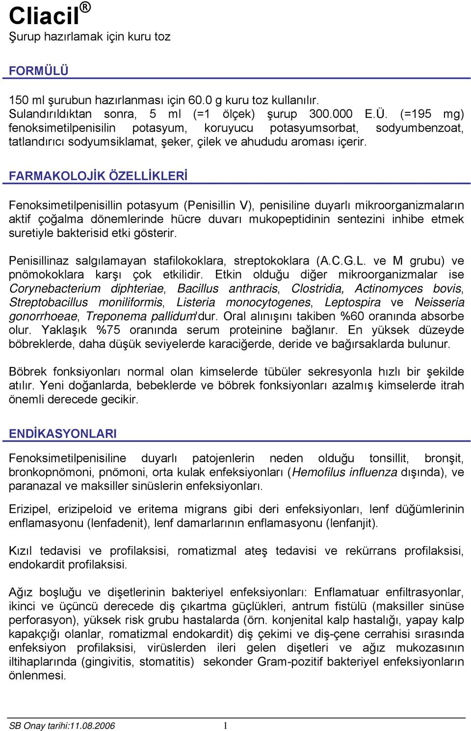 Cliacil Şurup hazırlamak için kuru toz - PDF Free Download