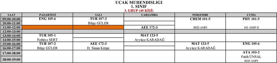 101-5 PHY 101-5 17:00-18:00 18:00-19:00 TUR