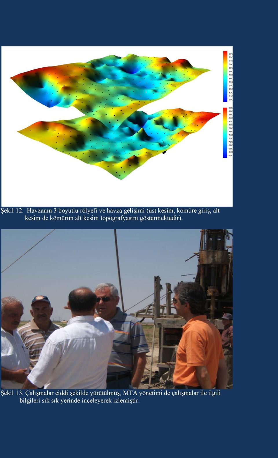 giriş, alt kesim de kömürün alt kesim topografyasını göstermektedir).