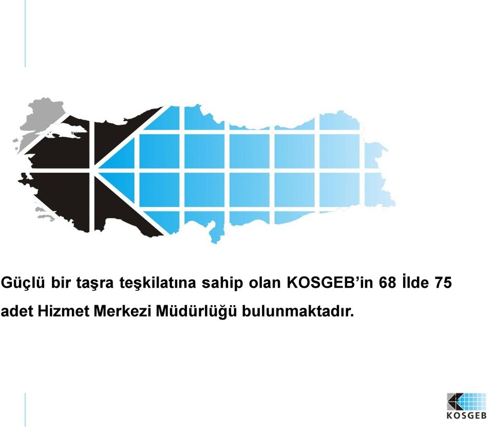 KOSGEB in 68 İlde 75 adet