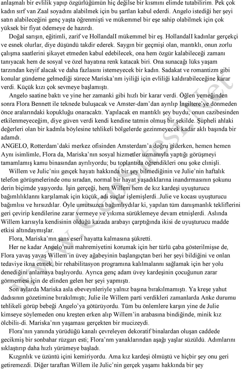 Doğal sarışın, eğitimli, zarif ve HollandalI mükemmel bir eş. HollandalI kadınlar gerçekçi ve esnek olurlar, diye düşündü takdir ederek.